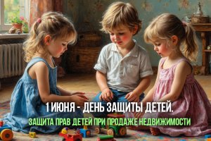1 июня - день защиты детей. Защита прав детей при продаже недвижимости