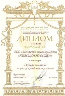 KAISSA 2004 Diploma