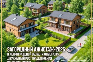 Эксперты по недвижимости отмечают двукратный рост предложения домов в аренде под Петербургом
